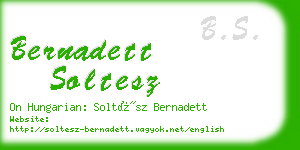 bernadett soltesz business card